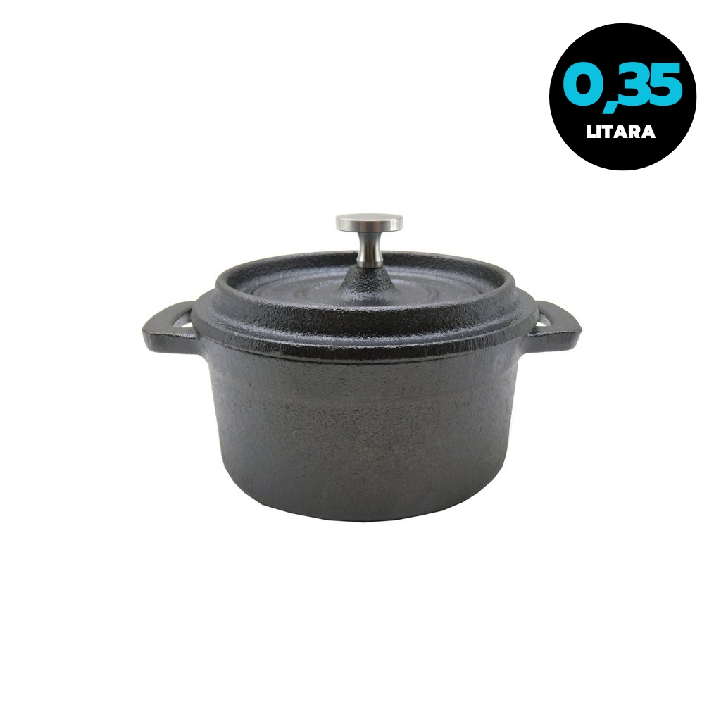 Grill King Cast Iron okrugli mini Dutch oven, 10 cm
