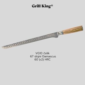 Grill King Damascus nož za šunku i pršut, 30,5 cm