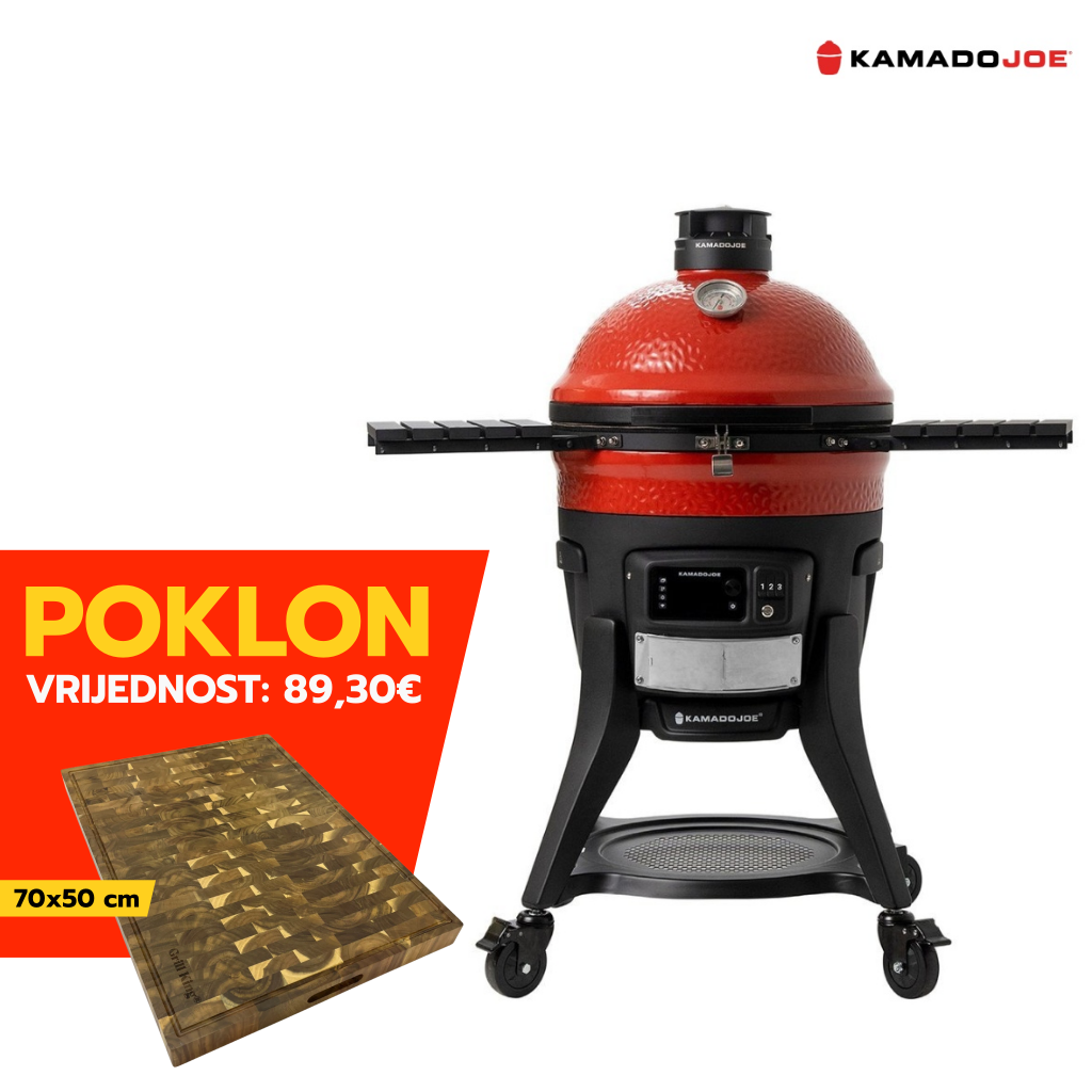 Kamado Joe Konnected Joe Digital 18” keramički roštilj i dimilica na ugalj s postoljem, 46 cm
