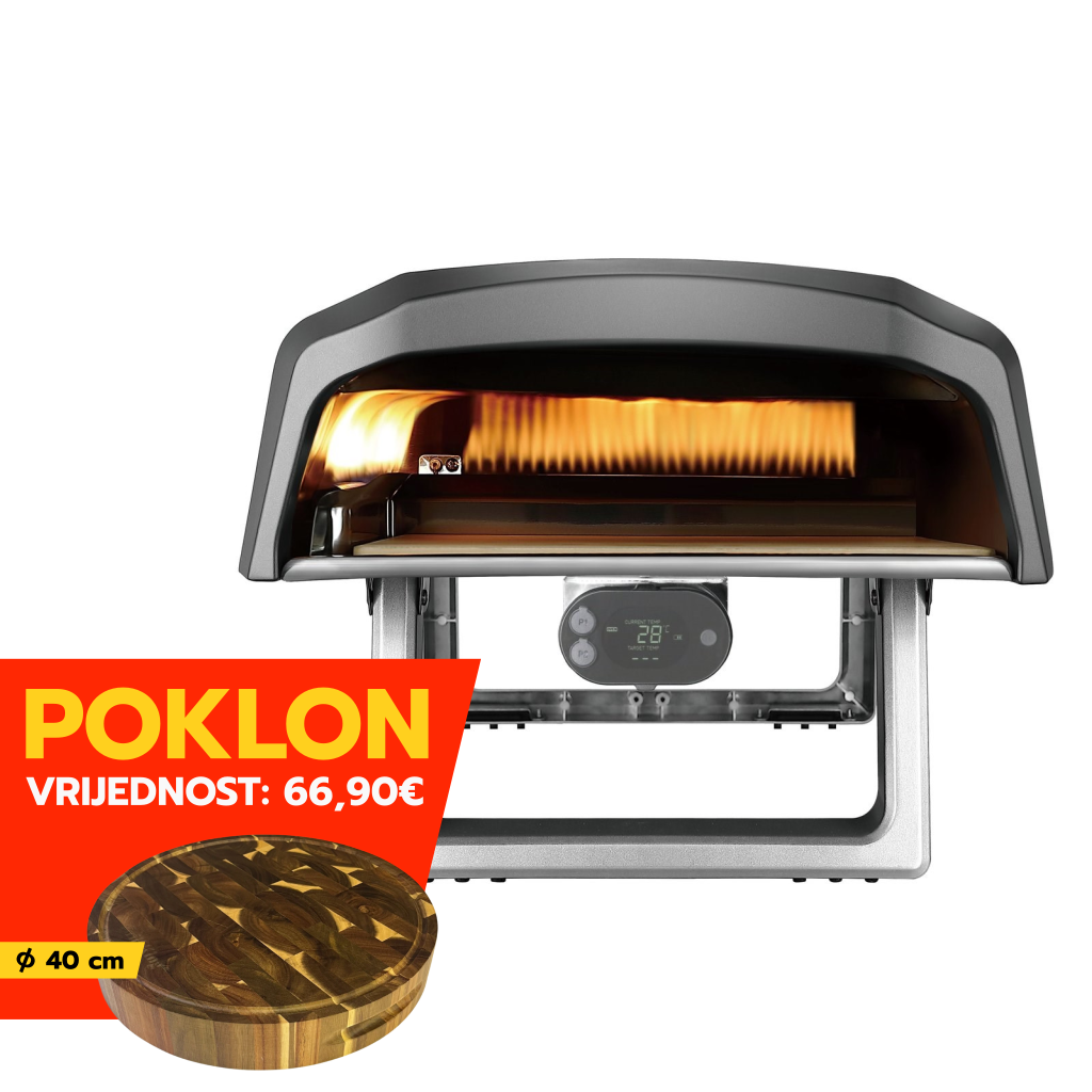 Grill King Pizzaiolo 12" plinski pizza pekač s termometrom + bogata oprema u setu