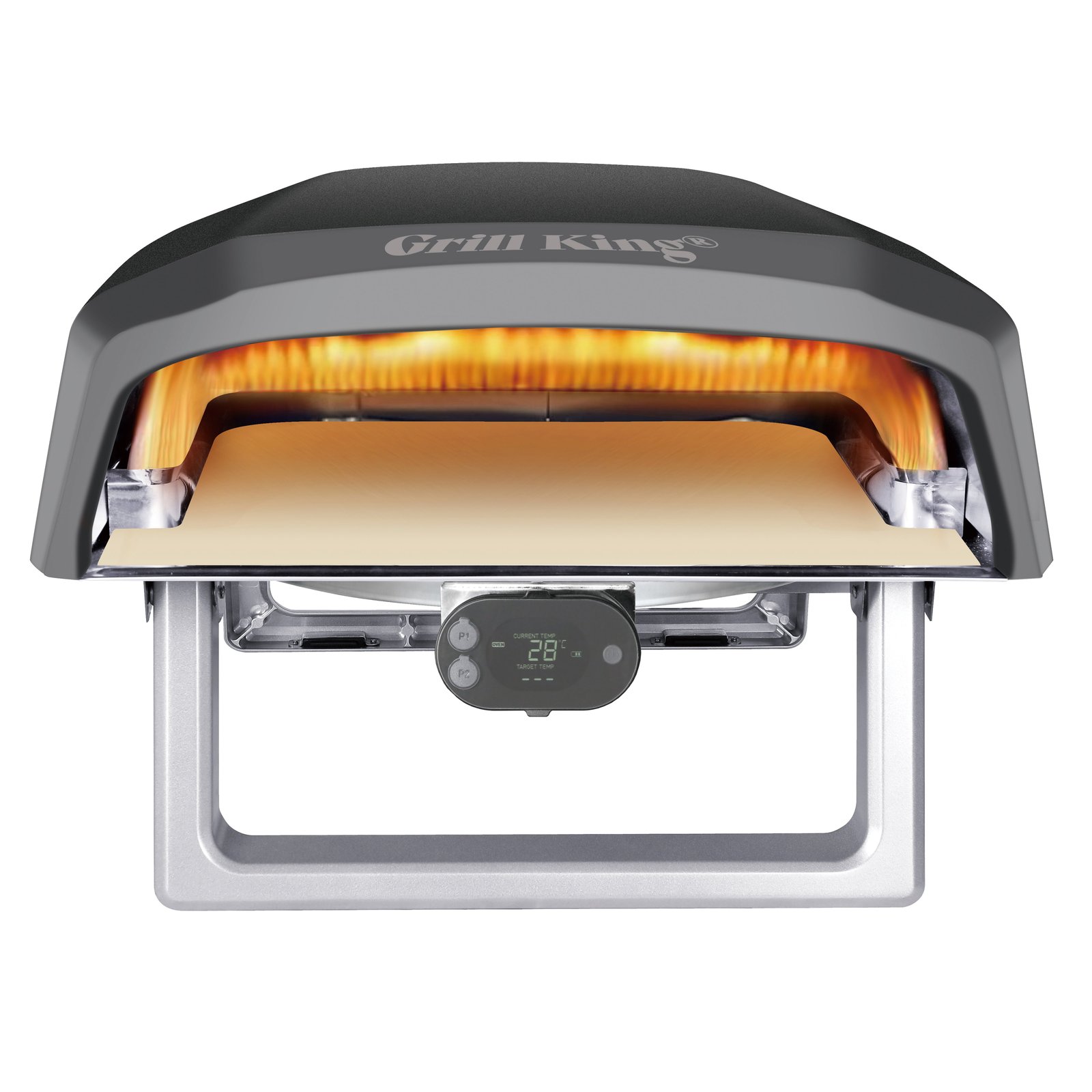 Grill King Pizzaiolo 16" plinski pizza pekač s termometrom + bogata oprema u setu