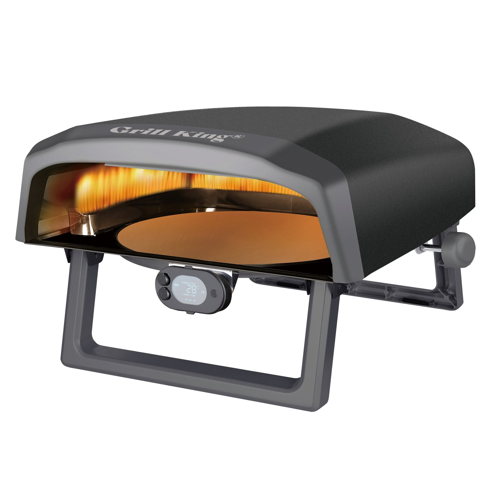 Grill King Pizzaiolo 16" plinski rotacioni pizza pekač s termometrom + bogata oprema u setu