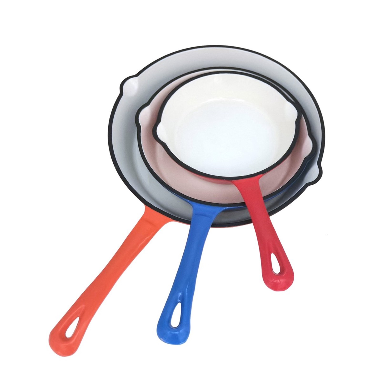 Grill King Cast Iron Outdoor Color 3u1 set dubokih tava s livenom ručkom