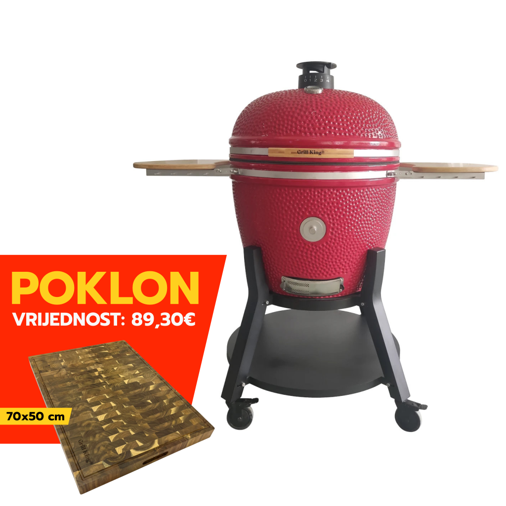 Grill King Kamado 29" keramički roštilj sa stalkom, dimilicom i opremom, 74 cm
