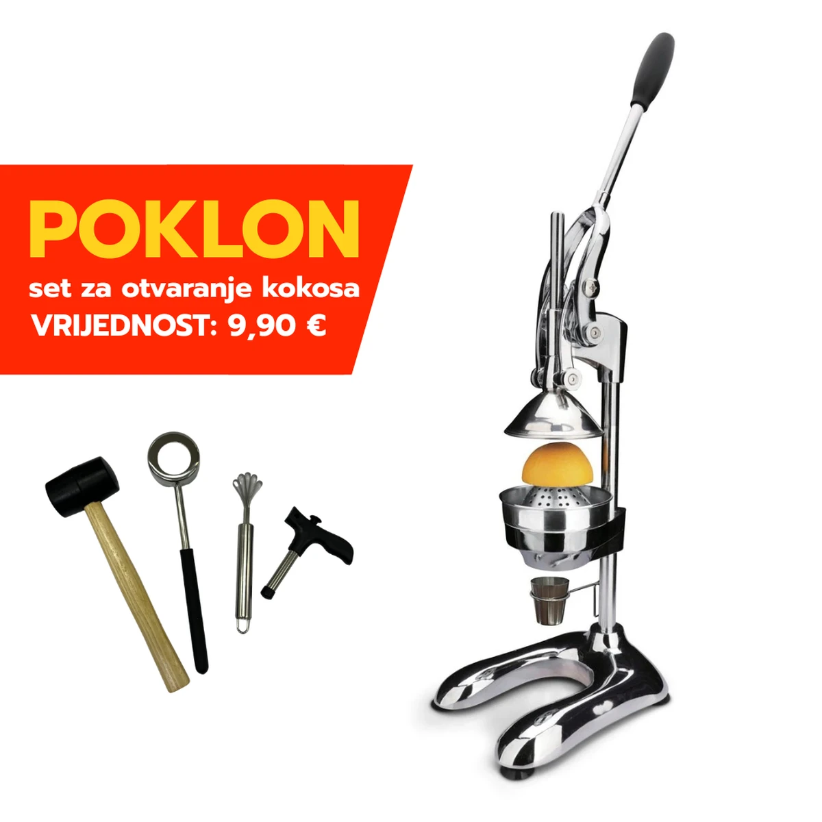 Grill King Professional mehanička preša za šipak i agrume