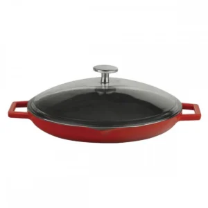 Lava okrugla višenamjenska tava s integriranim ručkama i staklenim poklopcem