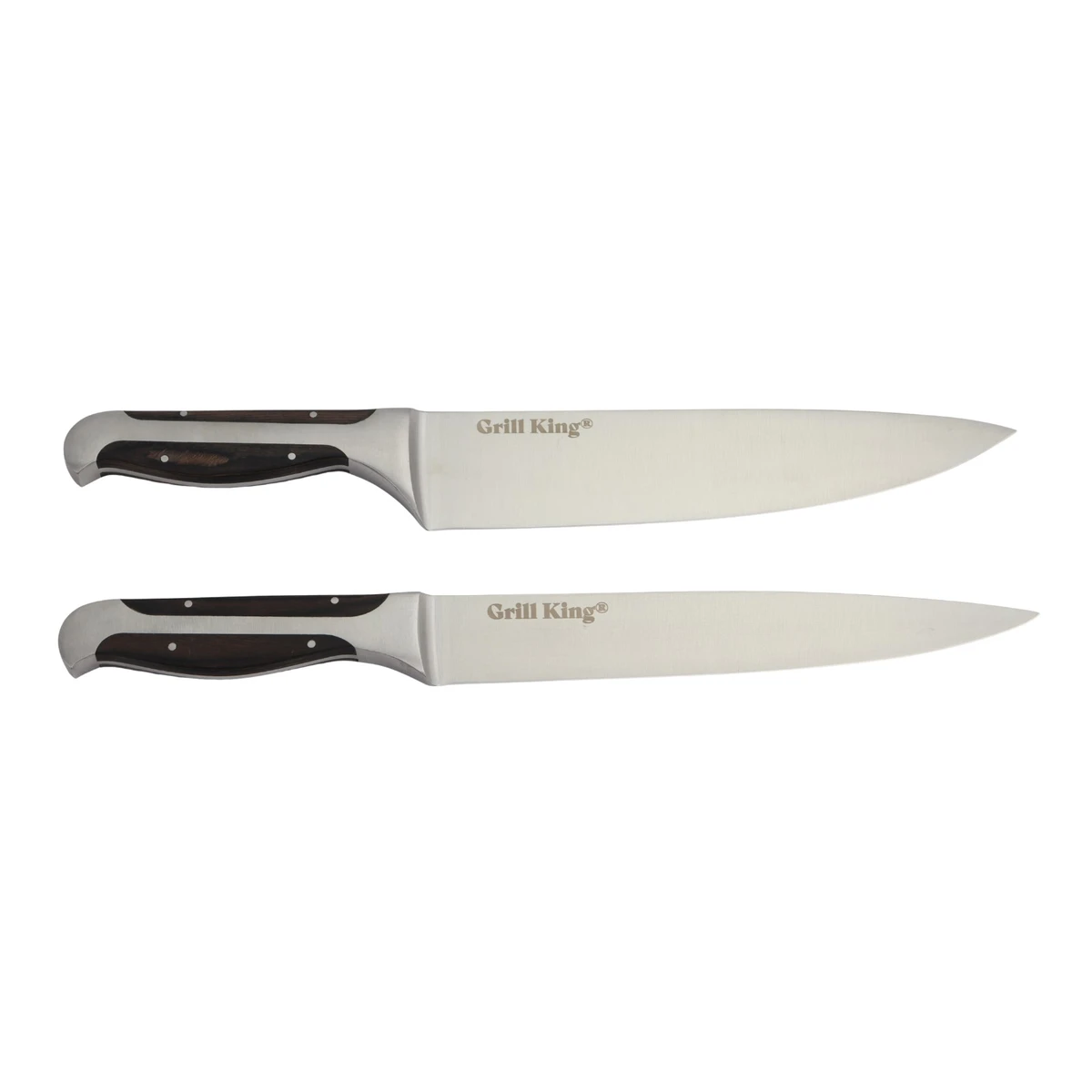 Grill King ELITE BLACK 2u1 set kuharski nož i nož za meso