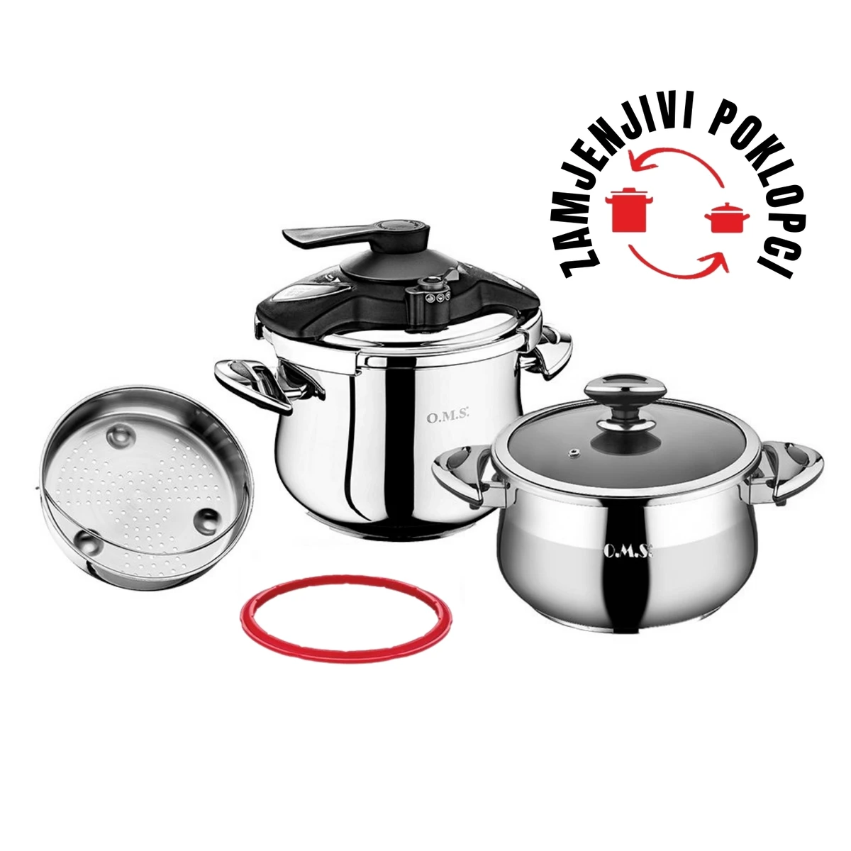 OMS Combo 6u1 set express lonaca, 5+7 l