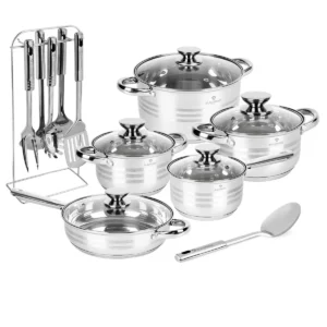 Berlinger Haus Blaumann Gourmet 17u1 set inox posuđa i pribora