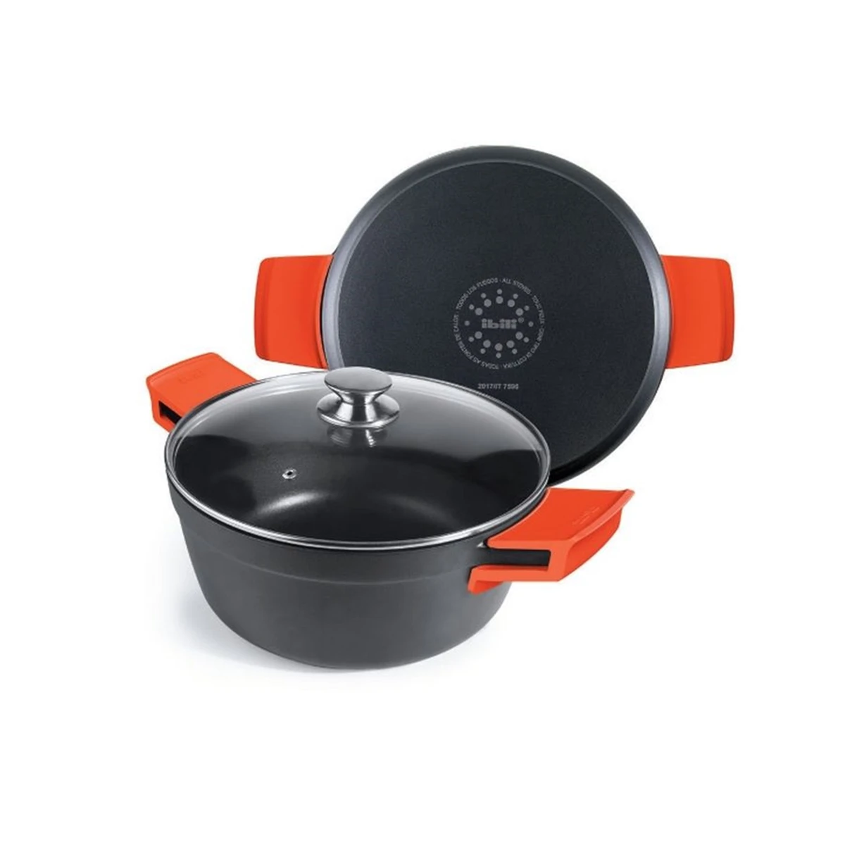 Ibili Excellent Titanio okrugli visoki lonac sa staklenim poklopcem