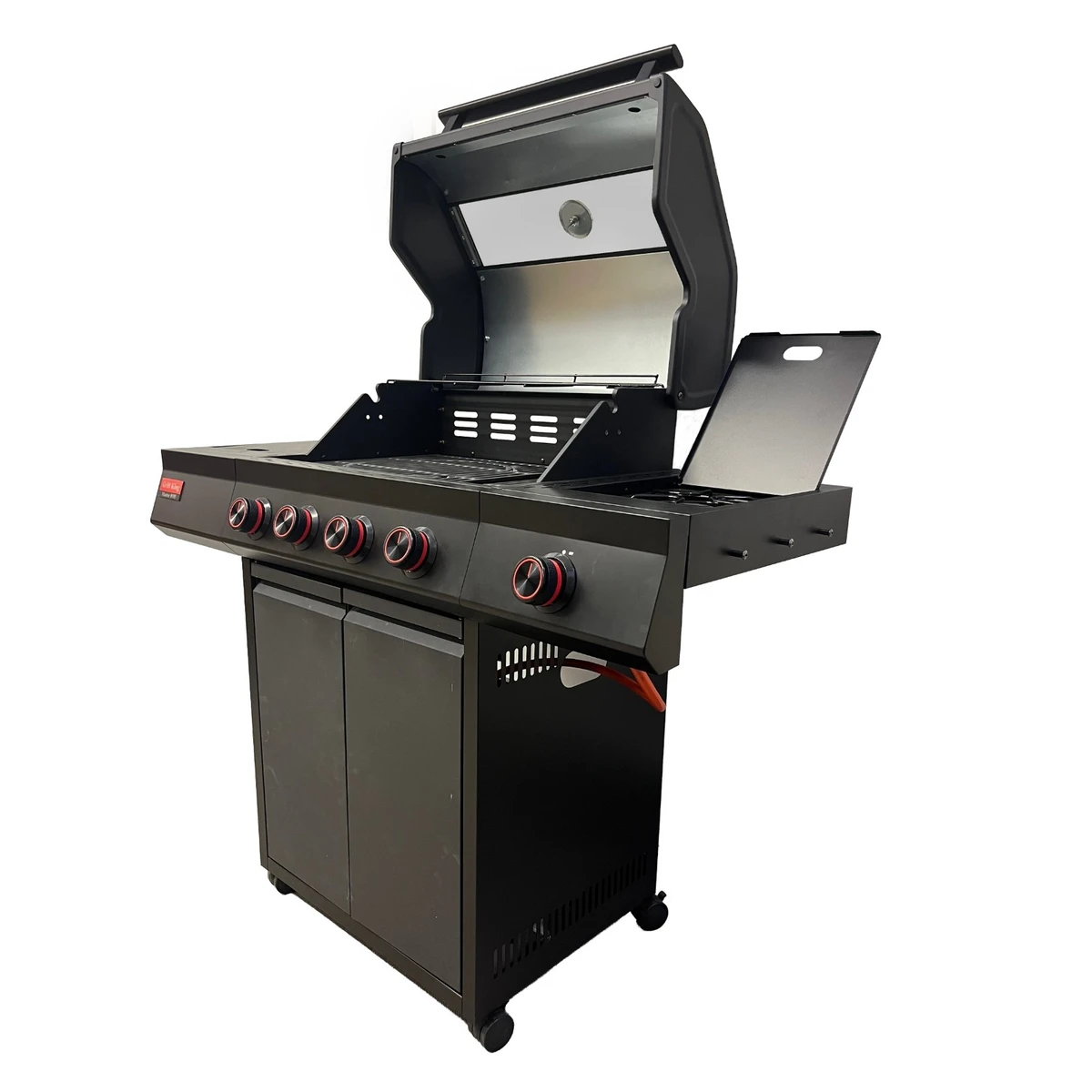 Grill King Master 0105 plinski roštilj s 5 plamenika, posudom za hranu i staklenim poklopcem + plinski regulator s crijevom + GRATIS pizza box - Image 3